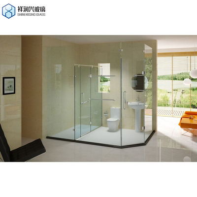 Richiesta personalizzata GB15763.2-2005 Porta doccia rettangolare in vetro temperato per bagno domestico