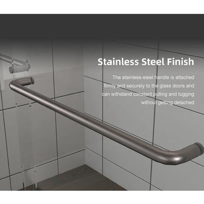 Single Glass Black Frame Bagno Bagno di vetro Doccia Screen Swing Door con personalizzazione