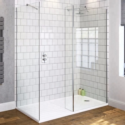 Forma del ventilatore Due porte scorrevoli Cabina doccia con vetro temperato e richiesta personalizzata