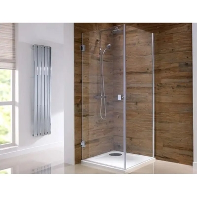 Rectangolo in acciaio inossidabile senza cornice 100*80 angolo Sala doccia in vetro per bagno di lusso moderno