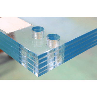 Vetro laminato temperato a tre strati con certificato CE e tecnica laminata