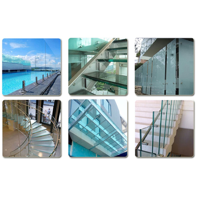 13.52mm taglio su misura vetro laminato di sicurezza piatto rinforzato per Claro Vidrio Laminado