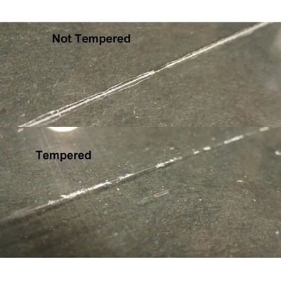 Flat Polished Edge 6mm Fassata dei mobili Vetro rinforzato per richiesta personalizzata