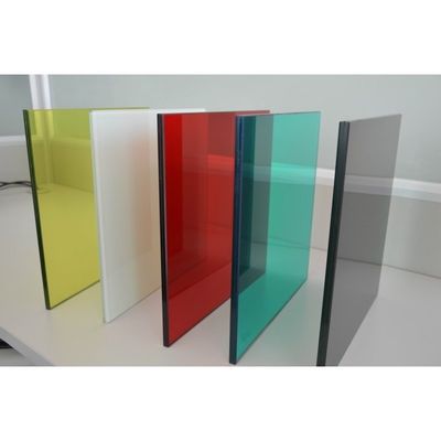 Struttura solida Personalizzazione vetro laminato colorato trasparente per la decorazione