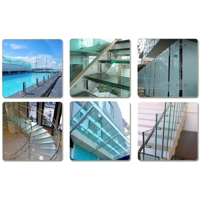 Vetro laminato polito rinforzato di 12 mm e 16 mm certificato CE per vetri da bagno decorativi