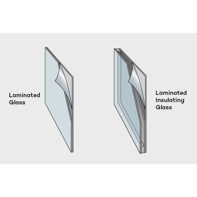 Vetro laminato polito rinforzato di 12 mm e 16 mm certificato CE per vetri da bagno decorativi