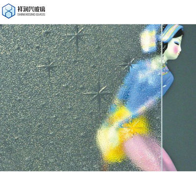 Vetro a disegni luccicanti da 3 mm a 5 mm per bagno soggiorno cucina speciale 1830*2440