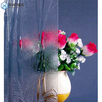 5mm 8mm 2100mmx2400mm Ultra Clear Moru Figured Glass per mobili cinesi