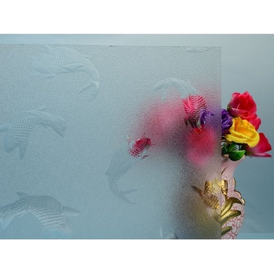 Vetro Decorativo Acido inciso Modello trasparente Vetro ghiacciato 2134X3300mm Piegato