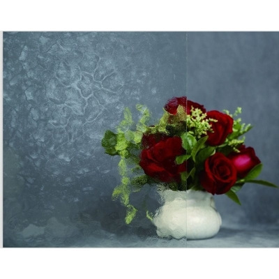 Vetro Decorativo Acido inciso Modello trasparente Vetro ghiacciato 2134X3300mm Piegato