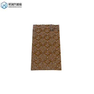 8 mm vetro a disegno marrone luccicante pioggia/diamante/acqua vetro decorativo 1830*2440