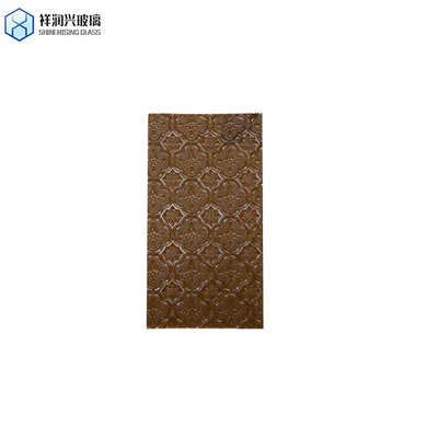 8 mm vetro a disegno marrone luccicante pioggia/diamante/acqua vetro decorativo 1830*2440
