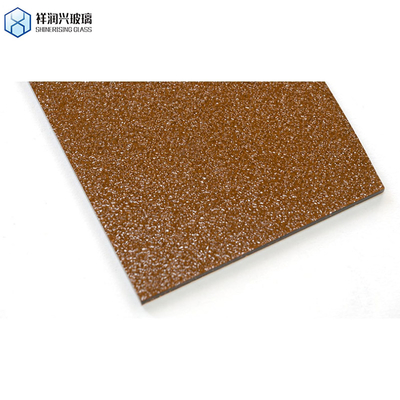 Acqua marrone Diamante in rilievo Curva Toughened Shower Screen Vetro richiesta personalizzata