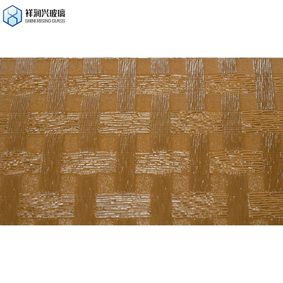 Vetro a disegno marrone lucente 3mm 5mm 1830*2440nuovo stile tecnologico vetro in rilievo vetro