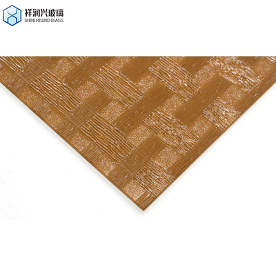 Vetro a disegno marrone lucente 3mm 5mm 1830*2440nuovo stile tecnologico vetro in rilievo vetro