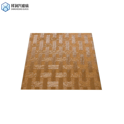 Vetro a disegno marrone lucente 3mm 5mm 1830*2440nuovo stile tecnologico vetro in rilievo vetro