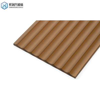 Vetro a disegno marrone lucente 3mm 5mm 1830*2440nuovo stile tecnologico vetro in rilievo vetro