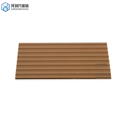 Miglior vetro decorativo a modello chiaro vetro in rilievo marrone con standard GB15763.2-2005