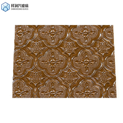 Certificato ISO 3mm-8mm di bronzo chiaro Karatachi Qingdao Mistlite Flora Fluted Pattern Glass