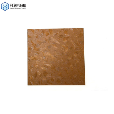 Vetro decorativo a struttura solida con disegno in rilievo marrone e spessore 3 mm 4 mm 5 mm
