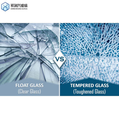Vetro laminato piatto PVB Sgp Tensilato trasparente galleggiante 10 mm Vetro temperato