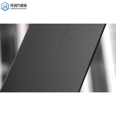 Vetro a modello in rilievo decorativo nero trasparente temperato per decorazioni personalizzate