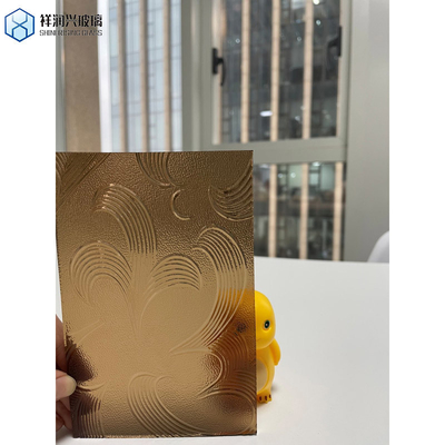 Vetro a galleggiamento trasparente 4 mm Vetro a modello di diamante in bronzo con certificato SGS