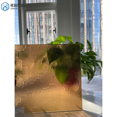 Vetro temperato con disegno in bronzo chiaro/oscuro da 3 mm-10 mm personalizzato per porta doccia lucida piatta