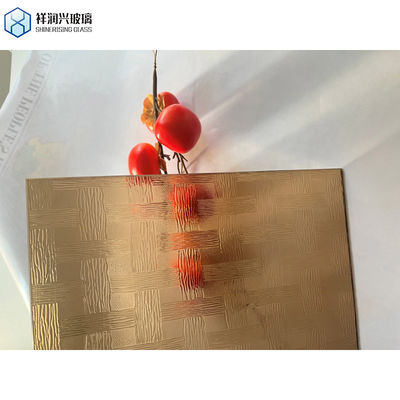 3-6mm Argento chiaro Bronzo Grigio Blu Verde Acido inciso Vetro ghiacciato Arte per porte da parete Decorative Balustrade Mobile Vetro