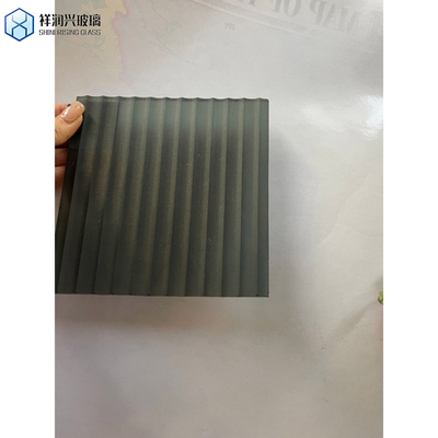Flat Kiln Cast Tinted Tempered Glass Panel Decorative Glass in Multi Pattern Shapes