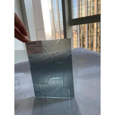 Intercalare con trama scanalata di sicurezza decorativa artistica. Vetro a rete laminato cablato personalizzato