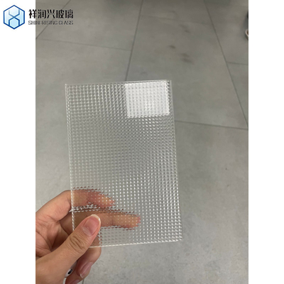 4mm Moru Flora Millenium Wave Diamond Rain Water Cube Low Iron Tempered Grade Patterned Glass per finestra