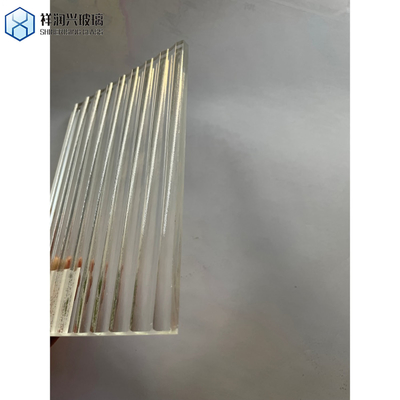 Vetro trasparente a canne con texture vetro temperato per decorazioni di finestre e porte Disegno piatto