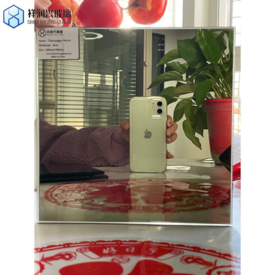 Flat Polished Edge 1mm-6mm Tinted Colored Silver Aluminum Glass Mirror Personalizzazione