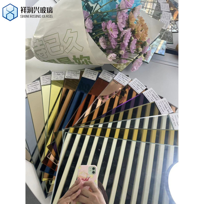 Specchio colorato doppio rivestimento 2mm 3mm 4mm 5mm 6mm Colorato trasparente di alluminio Specchio di vetro
