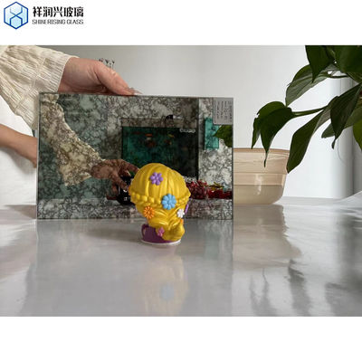 Carta di specchio di vetro antico senza cornice con disegno personalizzato