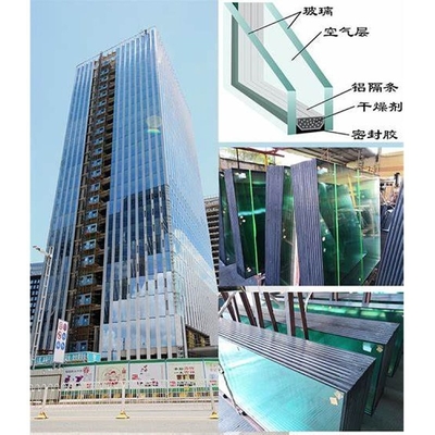 Porta divisoria per edifici commerciali Tempered Low-E Double Glazing Glass isolante con persiane incorporate