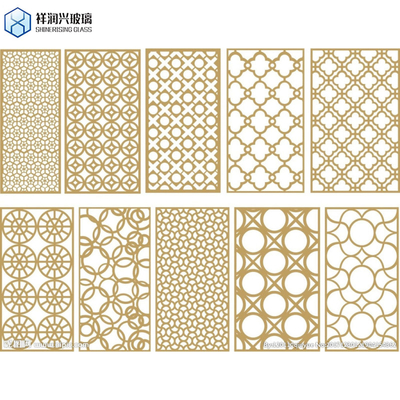 Vetro trasparente con disegni doccia con nervatura a piombo Vetro decorativo con texture chiare 5 mm