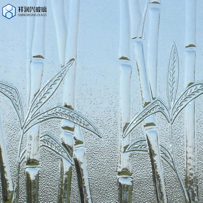 Qingdao 3mm-6mm Blu Flora Glass Chiaro Moru Patterned Figured Glass con CE ISO9001 Toughened Safety Pattern Privacy Glass Flat Polished Edge Work
