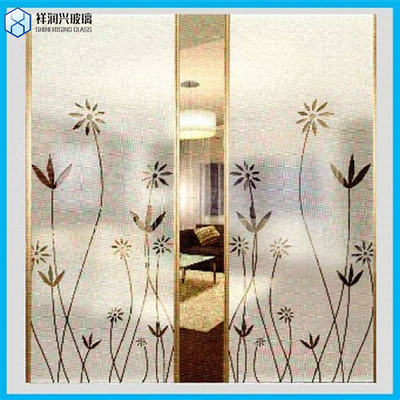 Qingdao 3mm-6mm Blu Flora Glass Chiaro Moru Patterned Figured Glass con CE ISO9001 Toughened Safety Pattern Privacy Glass Flat Polished Edge Work