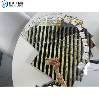 Richiesta personalizzata foglio di specchio antico per la decorazione della parete interna Forma rettangolare