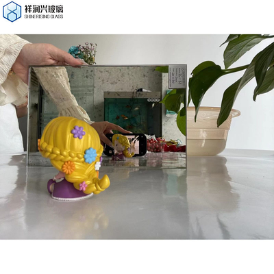 Richiesta personalizzata foglio di specchio antico per la decorazione della parete interna Forma rettangolare
