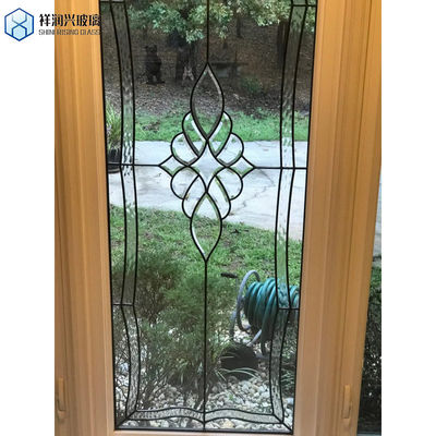 Porta decorativa cristallina Vernice vetro opaco colorato pannello di vetro colorato a piombo