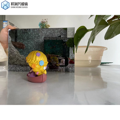 Arredamento in stile antico extra grande specchio quadrato argento per il soggiorno
