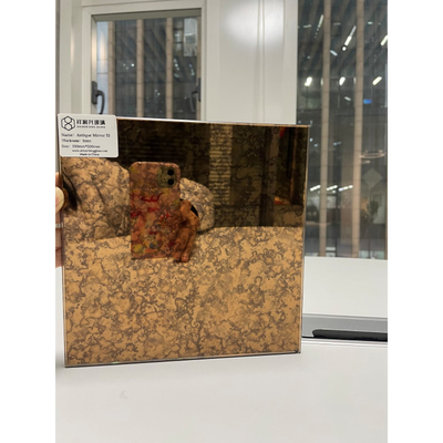 Con certificazione CE finitura in argento grande specchio antico per decorazione specchio colorato vetro