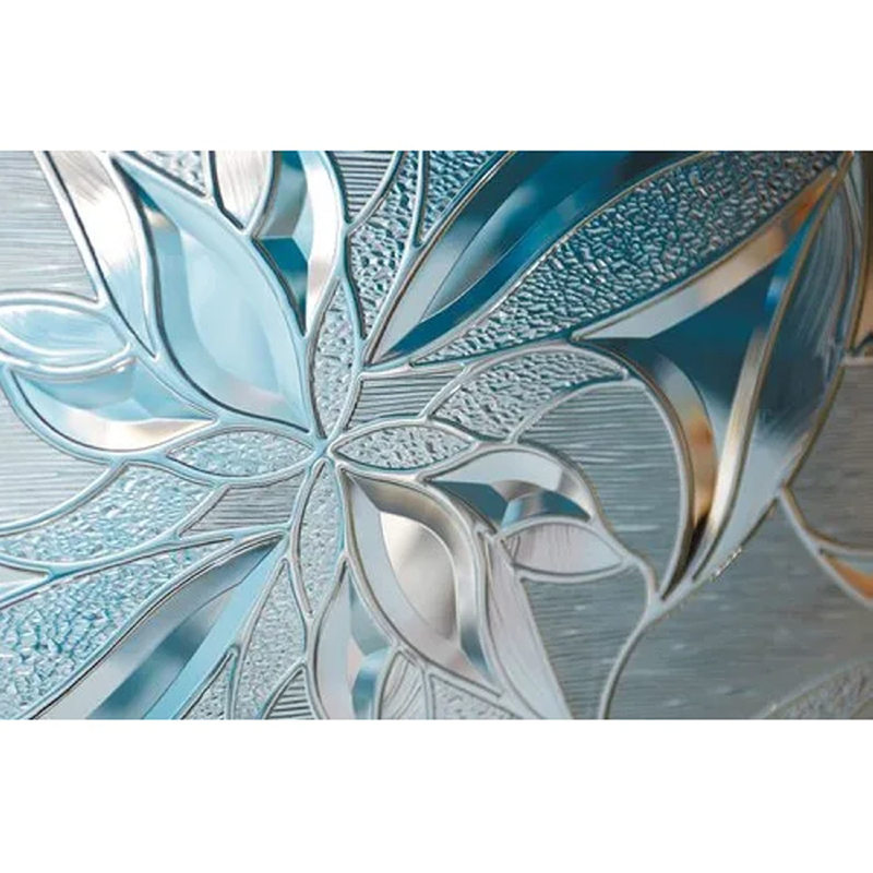 Vetro a modello per porte, finestre e divisori di stanze Vetro decorativo verniciato colore chiaro