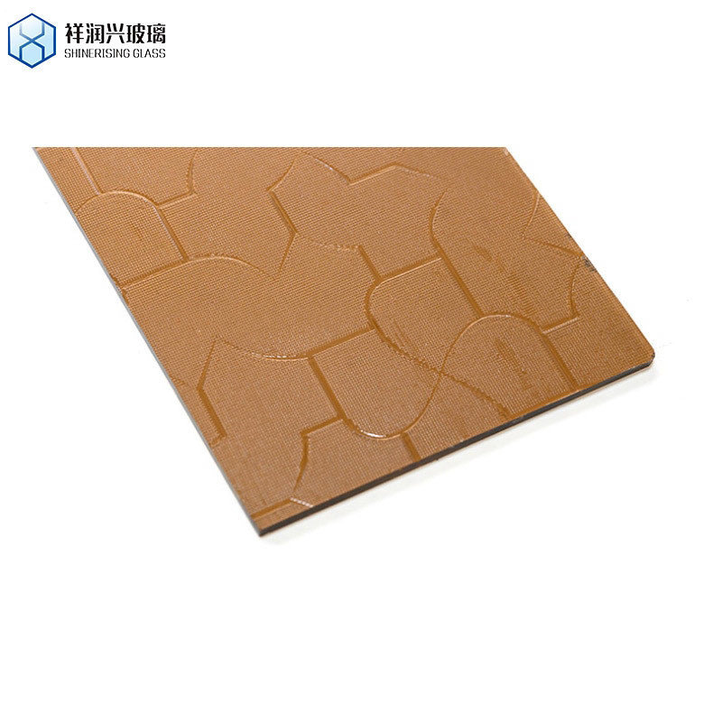 Vetro decorativo a struttura solida con disegno in rilievo marrone e spessore 3 mm 4 mm 5 mm