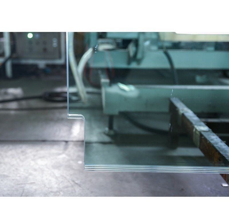 Vetro da bagno per tetto di vetro riflettente lucido piatto balustratore da vetro decorativo