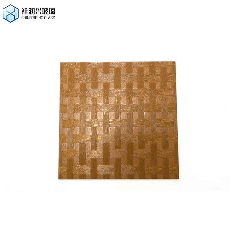 4 mm Specchio temperato extra trasparente Vetro a modello Quadrati frantumati Specchio vetro trasparente