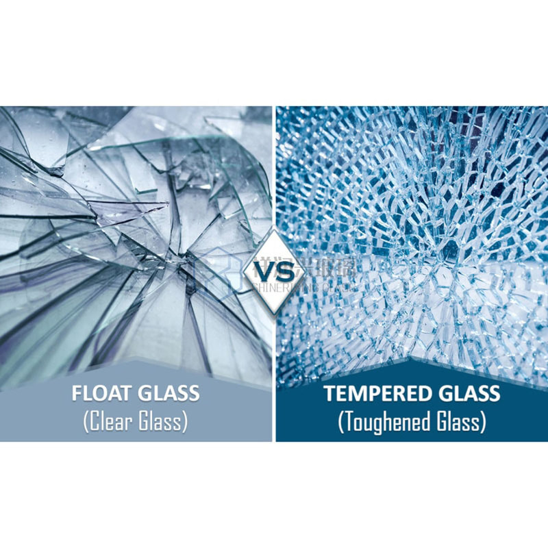 Fragmento stato III 8 mm 10 mm 12 mm vetro temperato trasparente, immerso in calore, vetro resistente ad alta sicurezza